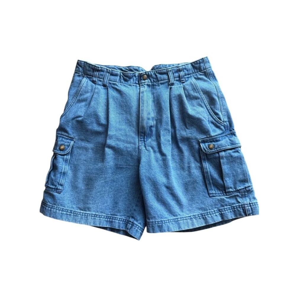 Vintage 90s Eddie Bauer Denim Cargo Shorts Men’s Sz 34